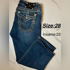 Miss Me Dark Blue Ankle Jeans